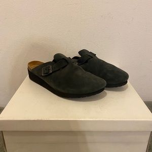 NAOT (similar to Birkenstock) - Blue Suede Clogs